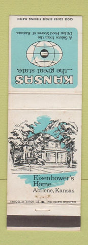 Matchbook Cover - Kansas Dillon Food Stores Grocery Dwight Eisenhower