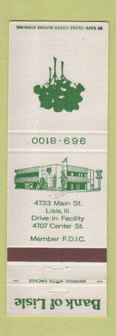 Matchbook Cover - Bank of Lisle IL