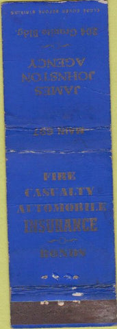 Matchbook Cover - James Johnston Insurance WEAR
