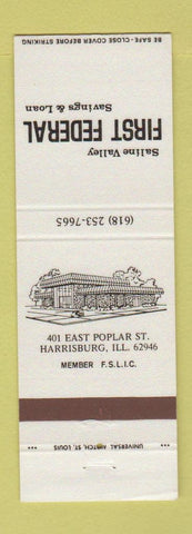 Matchbook Cover - Saline First Federal Savings Harrisburg IL