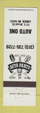 Matchbook Cover - Auto One Auto Parts Linden MI