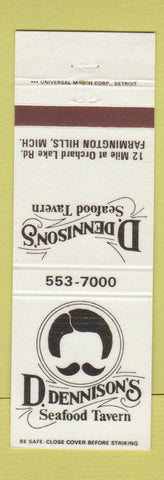 Matchbook Cover - Dennison's Seafood Tavern Farmington Hills MI