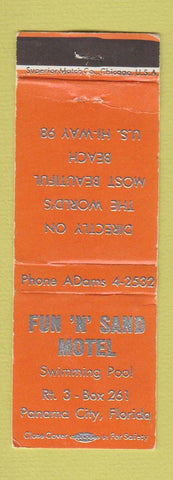 Matchbook Cover - Fun n Sand Motel Panama City FL WORN