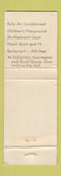 Matchbook Cover - Fun n Sand Motel Panama City FL WORN
