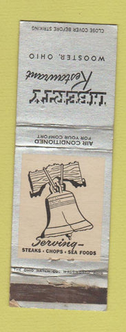 Matchbook Cover - Liberty Restaurant Wooster OH WORN