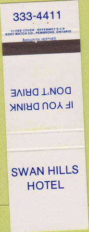 Matchbook Cover - Swan Hills Hotel Pembroke? ON