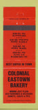 Matchbook Cover - Colonial Eastown Bakery Clio Flint Grand Blanc MI