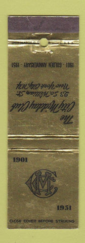 Matchbook Cover - City Midday Club New York City