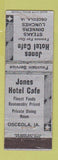 Matchbook Cover - Jones Hotel Cafe Osceola IA WORN