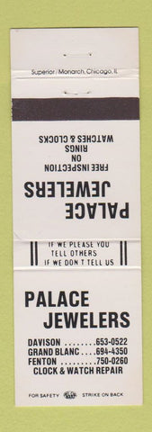 Matchbook Cover - Palace Jewelers Davison Grand Blanc Fenton MI