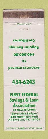 Matchbook Cover - First Federal Savings and Loan Allentown PA WEAR