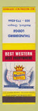 Matchbook Cover - Thunderbird Lodge Medford OR Best Western