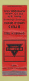 Matchbook Cover - Byers Conoco oil gas McPherson KS Goodrich Tires WEAR