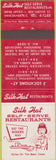 Matchbook Cover - Silk Hat Restaurants North Surrey Vancouver BC girlie