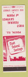 Matchbook Cover - First Federal Savings Pekin IL