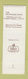 Matchbook Cover - Palwaukee Bank Prospect Heights IL