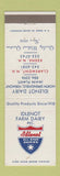 Matchbook Cover - Idlenot Farm Dairy Claremont Keene NH
