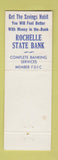 Matchbook Cover - Rochelle State Bank IL