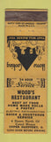 Matchbook Cover - Wood's Restaurant Upper Sandusky OH WEAR