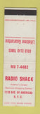 Matchbook Cover - Radio Shack New York City radio tubes WEAR