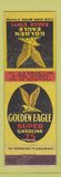 Matchbook Cover - Golden eagle oil gas  WORN