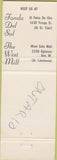 Matchbook Cover - The Mill Restaurant Ontario