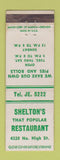 Matchbook Cover - Shelton's Restaurant  WEAR