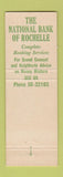 Matchbook Cover - National Bank Rochelle IL