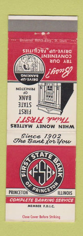 Matchbook Cover - First State Bank Princeton IL