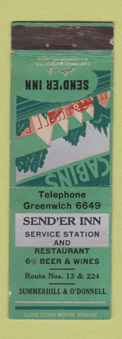 Matchbook Cover - Send'er Inn Restaurant oil gas WEAR