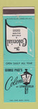 Matchbook Cover - Colonial Statler Hilton Inn Lynnfield MA