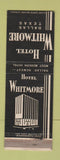 Matchbook Cover - Hotel Whitmore Dallas TX WEAR
