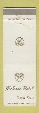 Matchbook Cover - Melrose Hotel Dallas TX WEAR