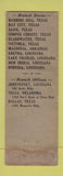 Matchbook Cover - Wilson Supply Houston TX WORN