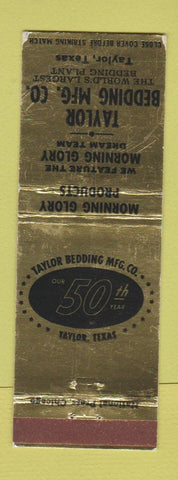 Matchbook Cover - Taylor Bedding Mattresses Morning Glory Taylor TX WEAR