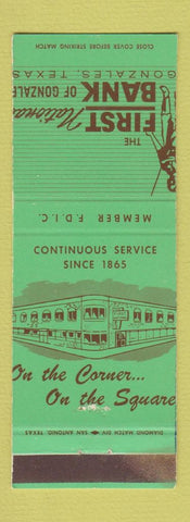 Matchbook Cover - First Bank Gonzales TX WEAR