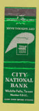 Matchbook Cover - City National Bank Wichita Falls TX