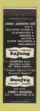 Matchbook Cover - Dunfey Real Estate Insurance Hampton NH