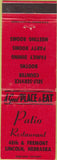 Matchbook Cover - Patio Restaurant Lincoln NE