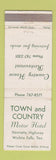 Matchbook Cover - Town and Country Motor Hotel Wichita Falls TX WEAR