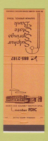 Matchbook Cover - Sulphur Springs State Bank TX