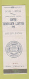 Matchbook Cover - Follett National Bank TX WEAR