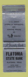 Matchbook Cover - Flatonia State Bank TX WEAR
