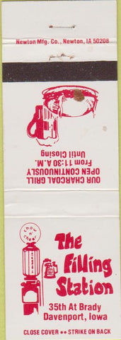 Matchbook Cover - Filling Station Davenport IA