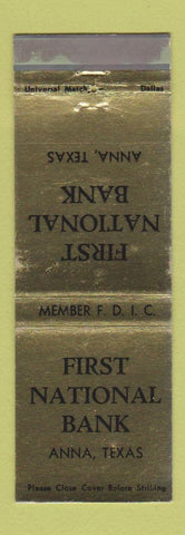 Matchbook Cover - First National Bank Anna TX