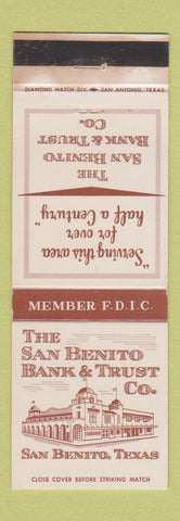 Matchbook Cover - San Benito Bank and Trust TX STAINED