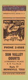 Matchbook Cover - Sun Valley Courts Motel Brownsville TX