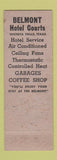Matchbook Cover - Belmont Hotel Courts Wichita Falls TX Energee oil gas WEAR