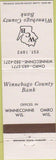 Matchbook Cover - Winnebag County Bank Winneconne Omro WI