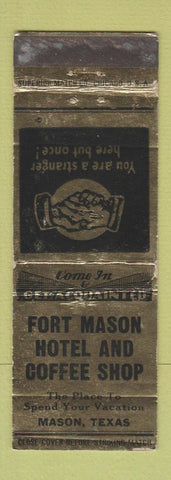 Matchbook Cover - Fort Mason Hotel Mason TX WEAR